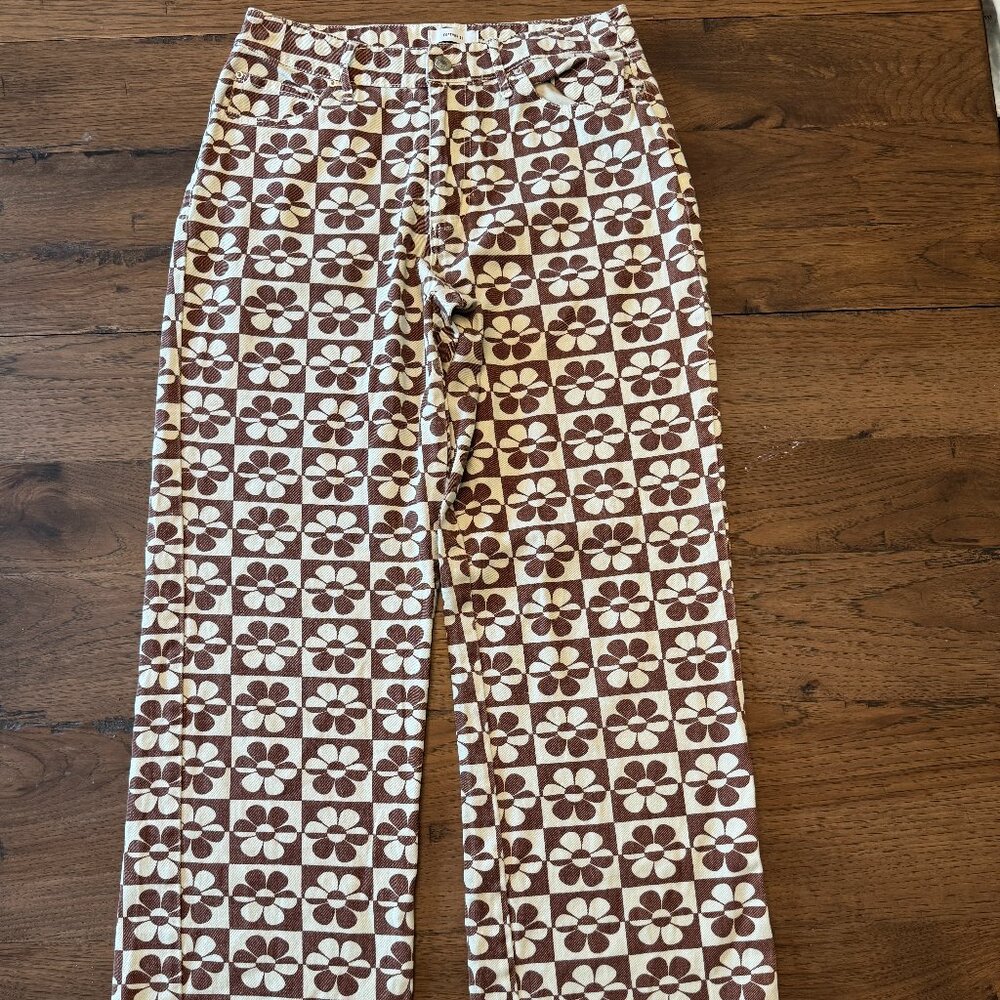 🌼 Vintage Vibes 90's Daisy Checkered Pants 🌼
